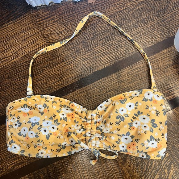 Pac Sun Salero Swim Yellow Floral Bikini size medium - Picture 2 of 6